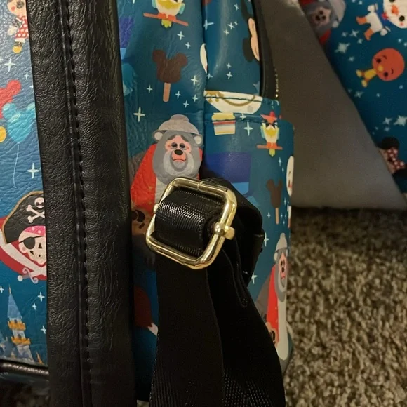 Disney Parks Loungefly Mini Backpack & Matching Wallet - WDW Parks Retro Design - Picture 13 of 16